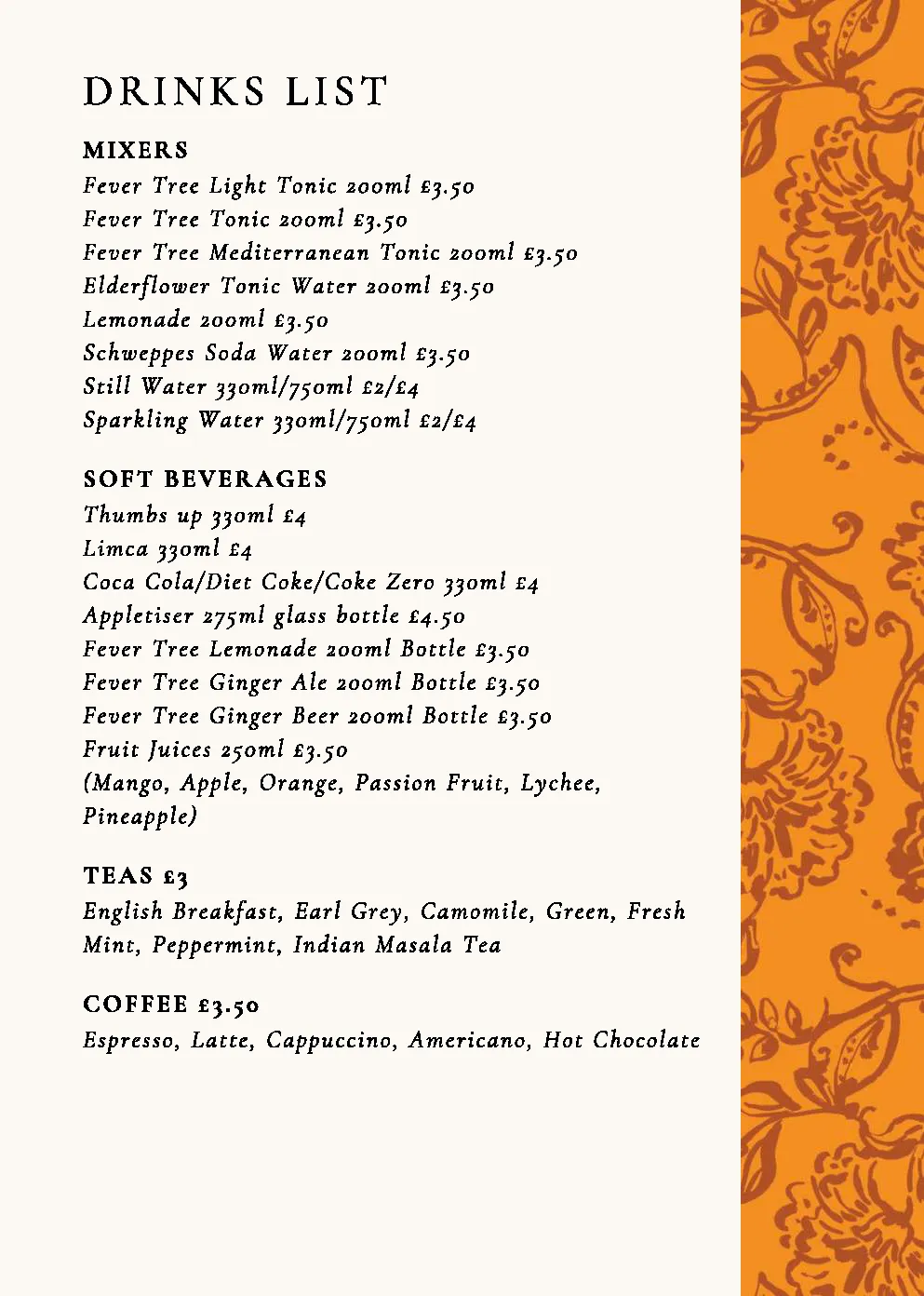 Chit Chaat Drinks Menu Page 5 1 |