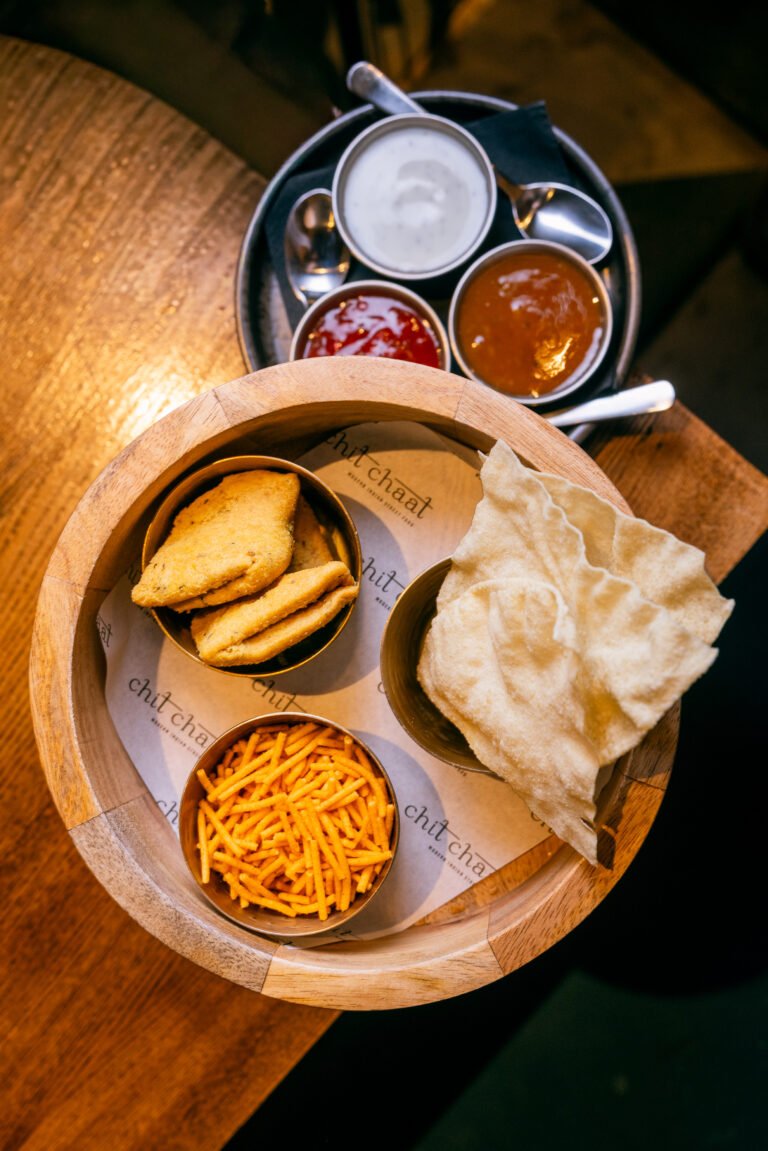 Samosas and chutneys